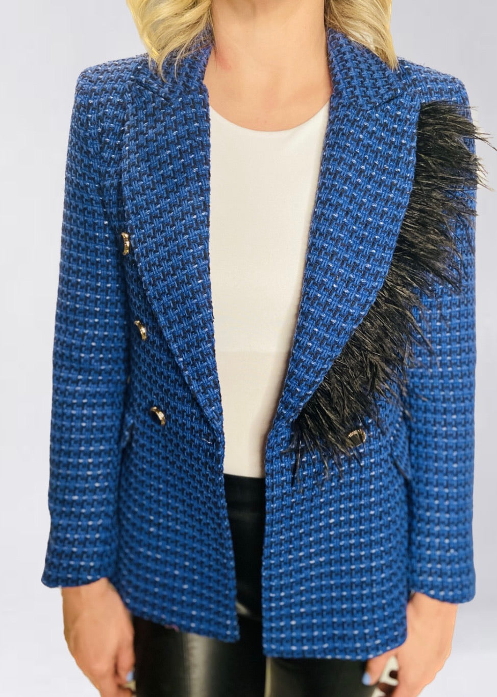 BLUE FEATHER BLAZER