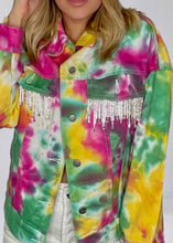 Load image into Gallery viewer, TIEDYE &amp; CRYSTAL FRINGE